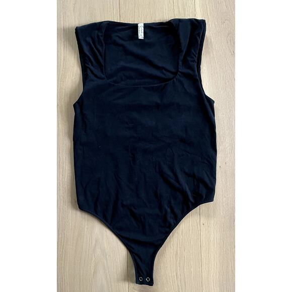 Intimately Free People Square Neck Black Bodysuit Size M/L - Picture 1 of 5